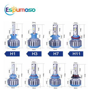 Epumoso Đèn Pha <span class=keywords><strong>Led</strong></span> T1 Bóng Đèn <span class=keywords><strong>Led</strong></span> H4 H7 H11 Hệ Thống Chiếu Sáng Tự Động Chip <span class=keywords><strong>Led</strong></span> 40W 4000LM CREES Màu Trắng 6000K - Product Image 5