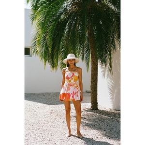 Vestido Mini Casual de Verano para Mujer, Tejido, con Estampado Floral de Atardecer, Talla Personalizada, Alta Calidad de Fábrica OEM - Product Image 2