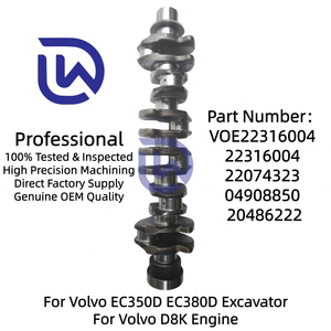 Cigüeñal D8K VOE22316004 22316004 22074323 04908850 20486222 para Excavadora Volvo EC350D EC380D, Repuesto para Motor D8K - Product Image 1