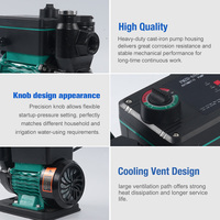 Pompe de surpression automatique 32m auto-amorçante 8m de aspiration, marche/arrêt automatique, pour l'irrigation domestique et de jardin, alimentation en eau, pompe à pression pour la ville