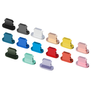 Bouchon anti-poussière en métal pour port de charge de smartphone, protection contre les corps étrangers, étanche, anti-poussière, pour <span class=keywords><strong>iPhone</strong></span> 13 12 <span class=keywords><strong>11</strong></span> 8 X XR XS - Product Image 3