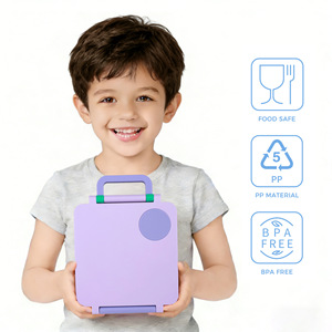 Lonchera, lonchera de plástico, apta para microondas, lonchera con compartimentos, lonchera infantil - Product Image 3