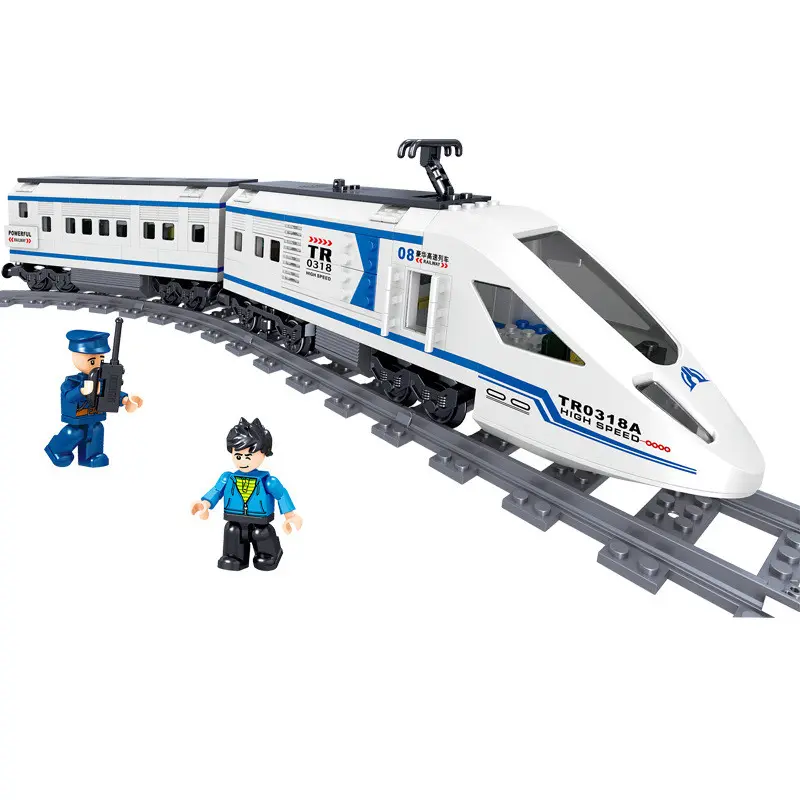 QL0318 बिल्डिंग ब्लॉक ट्रेन श्रृंखला उच्च गति ट्रेन बच्चों के शैक्षिक कोडांतरण खिलौने moc ब्लॉक खिलौने