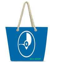 Sac fourre-tout Yap Flag avec poignées en corde de chanvre, grande capacité, durable, imperméable, sac à bandoulière polyvalent pour le travail, les voyages, la plage