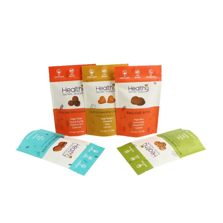 Atacado Eco Friendly Pouch Embalagem De Alimentos De Plástico Personalizado Reutilizável Mylar Pouch Snack Freeze Dried Candy Bags