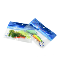 Échantillon gratuit hameçon en plastique souple pour crevettes et écrevisses Emballage personnalisé d'appâts avec ver de pêche Sac à fermeture éclair