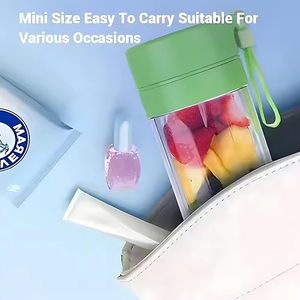 Mini Licuadora Eléctrica Recargable por USB, Vaso Mezclador de Frutas Portátil de Plástico PC de Grado Alimenticio, 4 Cuchillas, 5+ Velocidades, para Uso Doméstico y al Aire Libre - Product Image 4