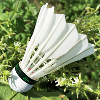 Volant de badminton professionnel Dmantis D45 avec plumes d'oie flexibles, durable, stable et équilibré pour l'entraînement et le jeu sportif