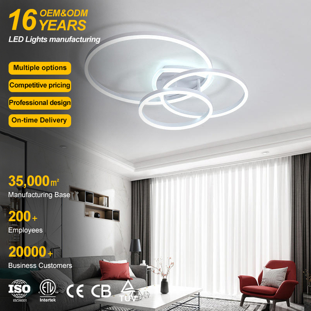 Iron Aluminum Available Dimmable Modern Energy Saver Smart Remote Control Led Simple Lamp for Indoor