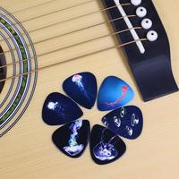 Sets de médiators pour guitare basse, médiators en celluloïd personnalisés, imperméables, résistants à l'usure, thème marin rêveur, options de couleurs personnalisées