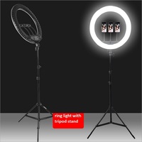 Lampe annulaire LED de 21 pouces pour maquillage et beauté, avec trépied, idéale pour les vidéos TikTok et les diffusions en direct