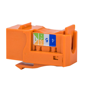 Módulo Keystone RJ45 Cat6 UTP Naranja de Ángulo Recto para Placa de Pared y Panel de Conexiones - Product Image 2