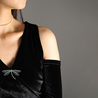 Broche libellule en zircon haut de gamme XILIANGFEIZI, luxe léger, personnalisée pour vêtements et accessoires, broche insecte