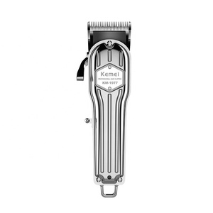 Tondeuse à cheveux Kemei KM-1977 à moteur haute vitesse, design personnalisé, rechargeable, électrique, en métal - Product Image 3