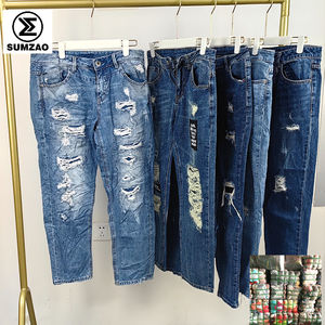 Sumzao Vêtements d'occasion de qualité Ukay Ukay Ballots Ladies <span class=keywords><strong>Jeans</strong></span> Pants Vêtements d'occasion Ballots de vêtements - Product Image 5