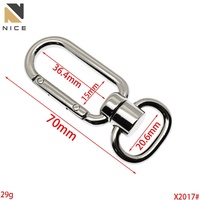 Kait Putar Logam Tugas Berat, Gantungan Kunci Putar, Gesper Ekor yang Dapat Diputar untuk Tas Kerja, Tas Ransel, Perlengkapan Carabiner Grosir