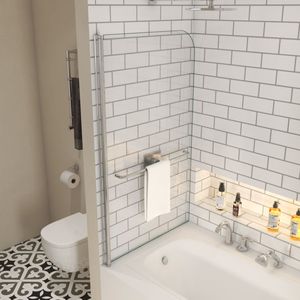 Custom Over vasca da bagno schermo <span class=keywords><strong>doccia</strong></span> senza cornice porta in vetro temperato vetro trasparente porta vasca da bagno - Product Image 4