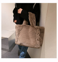 Sac fourre-tout en peluche pour femme, léger, moelleux, doublé de fourrure, petit sac à main, grand sac fourre-tout, sac à bandoulière, sac en peluche, grand sac fourre-tout souple pour les trajets quotidiens