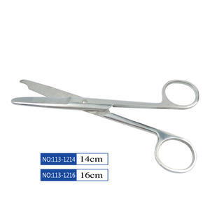 กรรไกรตัดไหมผ่าตัดสแตนเลสทางทันตกรรม ยาว 10 ซม. กรรไกรแพทย์แบบมีรอยบาก พร้อมกรรไกรผ่าตัดแบบไม่เคลือบพลาสติก - Product Image 6