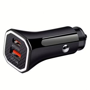 Chargeur de voiture personnalisé en gros avec double port USB+PD 20W, adaptateur de charge rapide pour téléphone portable - Product Image 4