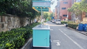 Carrito de comida manual, carrito de helados, acero inoxidable de alta calidad - Product Image 4