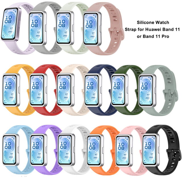 2026's New Fashionable Smart Watch Silicone Strap Is Suitable for Huawei Band11 and 11Pro Watches, Colorful Clasp Wristband