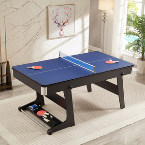 Table de <span class=keywords><strong>billard</strong></span> pliable 3 en 1 en bois massif de haute qualité, portable et amovible, pour l'intérieur, 6 pieds, pour la famille - Product Image 2