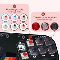 Mini Hitbox Flatbox WASD SOCD Fighting Stick SallyBox Contrôleur de lumière LED Contrôleur de jeu pour PC/PS3/PS4/Switch