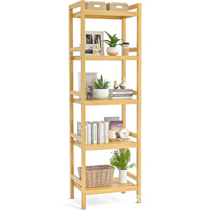 Wooden Storage <b>Shelf</b> 43x31x141 Cm Standing Type For Living Room <b>Bedroom</b> Bathroom Organization - Product Image 5