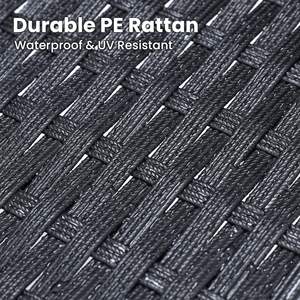 ชุดเฟอร์นิเจอร์ระเบียงกลางแจ้งโครงโลหะทันสมัย พร้อมผ้ากันน้ำป้องกันรังสียูวี - โซฟาแบบแยกส่วนสำหรับสวนหลังบ้าน - Product Image 5