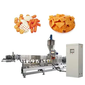 Automatische kurkure cheetos strangpressions-snackmaschine gepolsterte maischips snacks lebensmittel-extruder-maschine