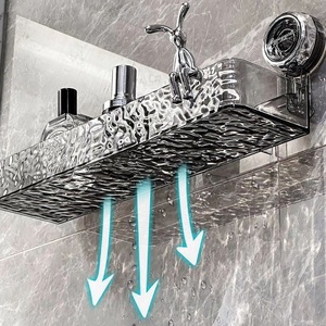 Support mural Aoniu pour savon et éponge de cuisine et <span class=keywords><strong>salle</strong></span> de <span class=keywords><strong>bain</strong></span> avec <span class=keywords><strong>ventouse</strong></span> – Plateau de rangement pour économiser le savon - Product Image 4