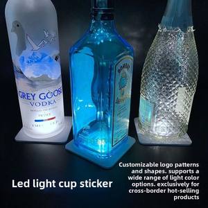 Posavasos Luminosos LED con Sensor de Gravedad <span class=keywords><strong>para</strong></span> Fiestas, Posavasos Intermitentes <span class=keywords><strong>para</strong></span> Bebidas, Regalos <span class=keywords><strong>para</strong></span> Bares KTV, Posavasos Cuadrados LED con Luz - Product Image 2