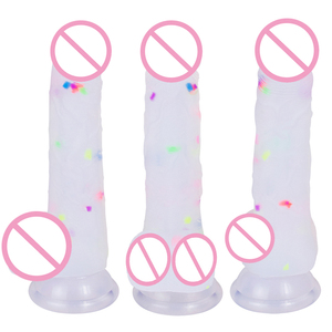 <strong>18cm</strong> Dildos Jelly Medical Silicone Dildo Realistic Adult Toys Soft Strapon Artificial <strong>Penis</strong> Colourful Sex Toys for Woman - Product Image 1