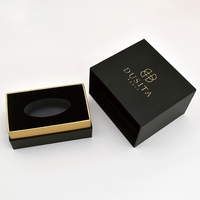 Nouvelles boîtes rigides en carton noir pour bougies, design élégant, avec laminage mat, revêtement UV, doublure en éponge, matériaux recyclables, luxe