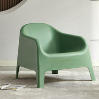Silla de Plástico de Estilo Nórdico Simple, Diseño de Bordes Redondeados, Silla Cómoda para Dormitorio o Estudio