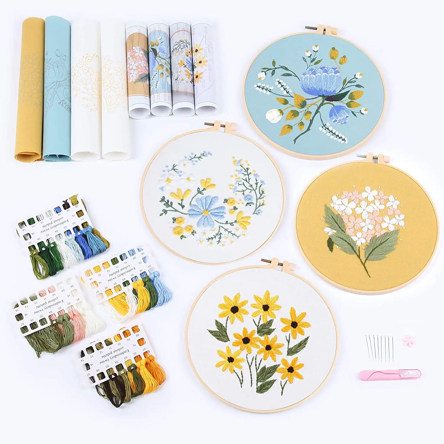 Mili HOT Sale DIY Flowers Handmade Cross Stitch DIY craft kitFor Beginner Needlework Embroidery Kit