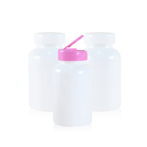 CRC Lid Customized Capsule Bottle Pharmaceutical Packaging PET <b>Plastic</b> Bottle Pill <b>Jar</b> For Health Product With Metal Screw Cap - Product Image 1