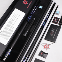 Ensemble de billard professionnel ASN WTH-06 Advanced 9 pièces avec étui rigide, rallonge et outils – Série Elite, coffret cadeau de luxe