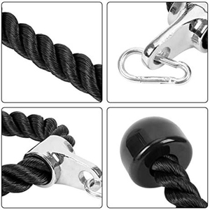 <span class=keywords><strong>Corda</strong></span> per <span class=keywords><strong>Tricipiti</strong></span> in Nylon con Doppia Impugnatura per Allenamento di Forza e Bodybuilding - Product Image 3
