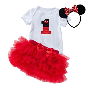Set pakaian balita Perempuan Musim Panas 2024, satu Romper rok Tutu Set pakaian anak perempuan kecil MBGO-005 - Product Image 1
