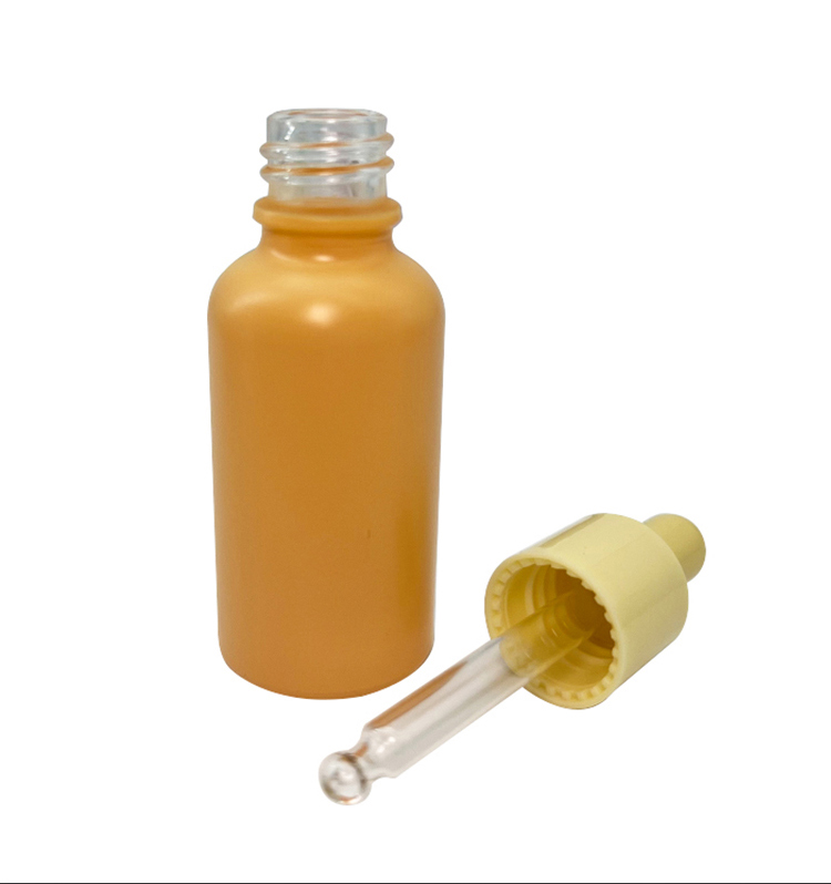 Frosted Cosmetic Essential Oil Dropper Bottles With Pipette 30ml