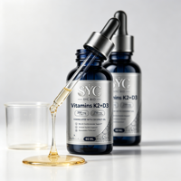 Vitamines K2+D3 OEM à l'huile de coco avec 200 mcg de K2 et 250 mcg de D3 dans l'huile de coco pour le soutien des os et du système immunitaire