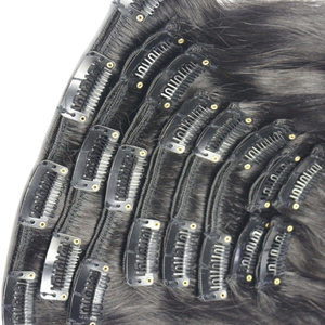 ผมต่อแบบคลิปหนีบ PU ของชาวบราซิลระดับพรีเมียม | ผมตรงนุ่มลื่นและเป็นลอน-เส้นด้ายคุณภาพสูงไร้รอยต่อ - Product Image 1