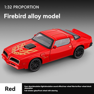 <span class=keywords><strong>Voiture</strong></span> en métal 1:32 moulé sous pression classique Pontiac <span class=keywords><strong>Fire</strong></span> <span class=keywords><strong>bird</strong></span> avec son et lumière Pullback Door Open Alloy Car Model display gift toy car - Product Image 5