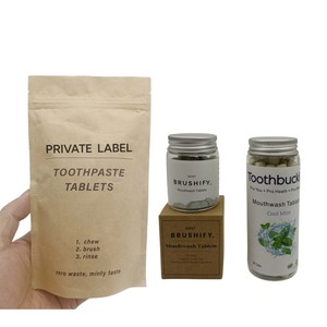 Chăm sóc răng miệng sinh thái thân thiện Fluoride miễn phí nhà làm trắng Chewable tabs rắn kem đánh răng máy tính bảng - Product Image 5