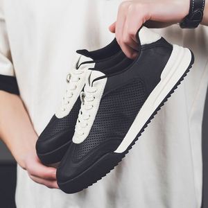 Chaussures de skate pour hommes 2025 – Baskets décontractées haut de gamme en cuir véritable respirantes pour l'été – Baskets blanches pour hommes - Product Image 2