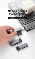 Pembaca Kartu SD TF USB Type C Multifungsi dengan Casing Aluminium, Plug and Play untuk PC, Mac, Android, Windows, Laptop, Desktop