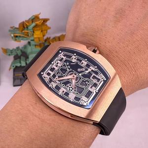 Montre mécanique automatique pour homme en or rose de luxe, version la plus élevée, ultra-fine, 67-01, saphir - Product Image 3