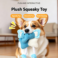 Juguetes de peluche Pawstar con textura de gofre para perros, con cuerda de algodón, chirriantes, interactivos, con forma de elefante y pollo, para cachorros, para la dentición, al por mayor